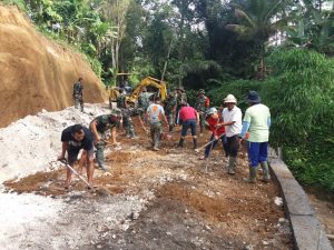 Kesibukan terlihat di setiap titik Pengerjaan TMMD ke- 101 Kodim Badung