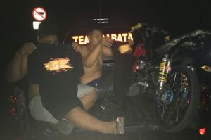 Team Sabata Polda Bali Amankan Tersangka Balap Liar di Jalan Sakah Gianyar