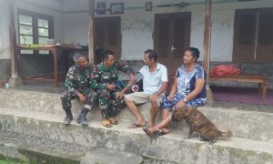 Berikan Pelayanan Kesehatan Terbatas, Kodim 1611/Badung Gandeng Denkesyah Sambangi Warga Desa Pangsan