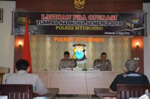 Persiapan Polres Situbondo Gelar Operasi Tumpas Narkoba Semeru 2018 di SITUBONDO