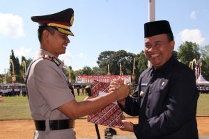 Upacara Peringatan HUT Kota Bangli Ke-814, Dirangkai Penandatanganan MOU Antara Pemkab Bangli Bersama Polres Bangli