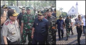 Pasca Serangan Bom, Forkopimda Jatim, Kapolda dan Pangdam V Brawijaya Pantau Gereja