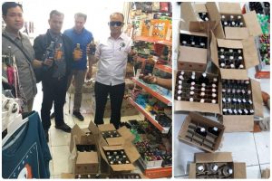 Polda Bali Berhasil Amankan 105 Botol Miras di Sebuah Minimart