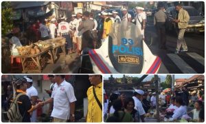 Cawagub Sudikerta Blusukan di Pasar Bungkulan Buleleng, Pihak Kepolisian Lakukan Pengamanan
