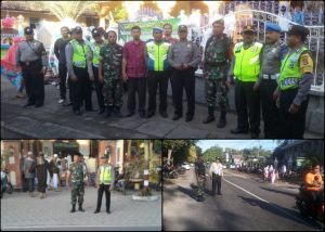 Personel Babinsa Kodim 1609/Buleleng, Sinergitas Pengamanan Hari Raya Idul Fitri 1439 H