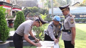 Kapolres Bangli Pimpin Serah Terima Jabatan Dua Pejabat Utama