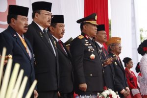Kapolda Bali Hadiri Upacara HUT RI ke-73 di Lapangan Niti Mandala Renon, Denpasar