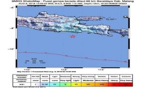 Gempabumi Tektonik M 5,2 Guncang Kabupaten Malang, Tidak Berpotensi Tsunami