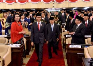Presiden Jokowi Bersama Wapres Jusuf Kalla Hadiri Pelantikan DPR RI Periode 2019-2024