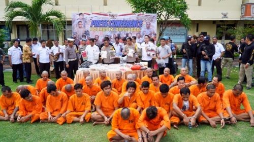 Kapolresta Denpasar Pimpin Press Release Pengungkapan Kasus Selama Tahun 2019