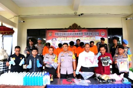 Press Release Akhir Tahun 2019, Kapolres Bangli: Kasus Bunuh Diri Turun Drastis dan Kasus Narkoba Meningkat