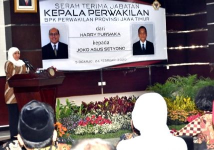 Joko Agus Resmi Dilantik Jadi Kalan BPK Jatim Gantikan Harry Purwaka