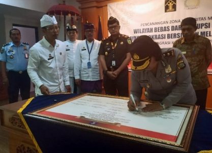 Wakapolres Badung Hadiri Penandatanganan WBK dan WBBM di Kantor Imigrasi Kelas I Khusus TPI Ngurah Rai