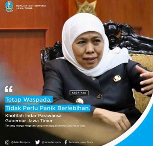 Penyebaran Covit-19, Jawa Timur Tingkatkan Kewaspadaan