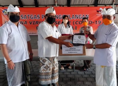 Kwarda Bali Serahkan 2000 Masker Kain ke Posko Gugus Tugas Percepatan Penanganan Covid-19 