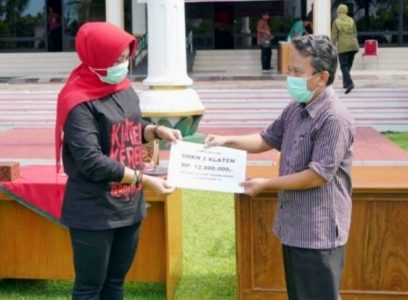 Wujud Perhatian, Sejumlah Perusahaan dan Sekolah Serahkan Bantuan ke Gugus Tugas Covid-19 Klaten