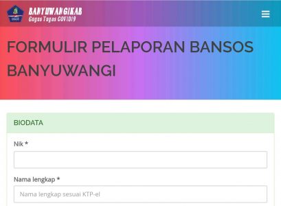 Belum Terima Bantuan, Pemkab Banyuwangi Sediakan Pelaporan online di Banyuwangi