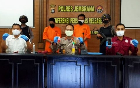 Polres Jembrana Ungkap Dua Pelaku Tindak  Penyalahgunaan Narkotika Jenis Sabu
