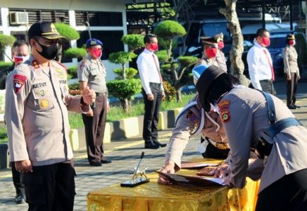 Kapolres Jembrana Pimpin Sertijab Kapolsek Melaya, Kasat Sabhara dan Kasat Intel