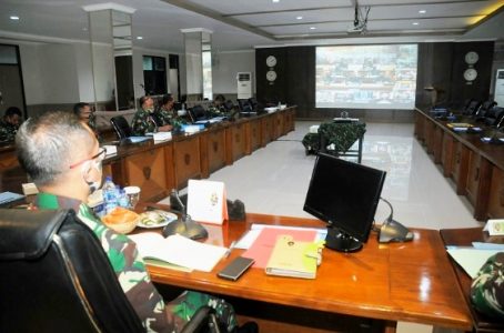 Melalui Video Conference, Kodam IX/Udayana ikuti Rakornis TMMD ke-108 TA. 2020