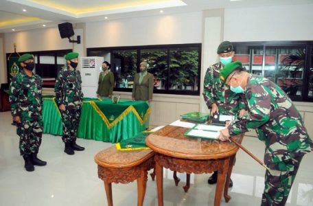 Penyegaran Organisasi TNI AD, Pangdam Pimpin Sertijab 6 Pejabat Kodam IX/Udayana