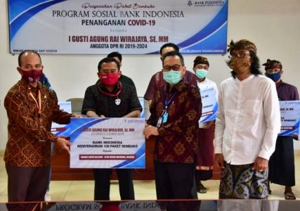 Bantu Masyarakat Terdampak Covid-19, Kwarda Bali Puji Kepedulian KPwBI dan Anggota DPR RI IGA Rai Wirajaya