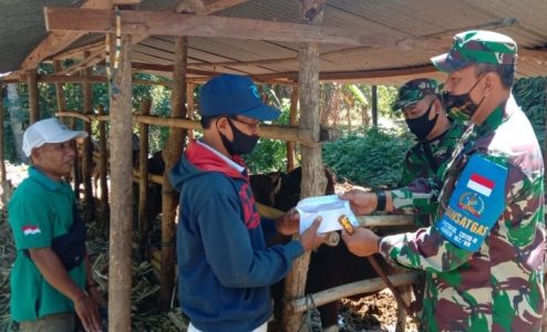 Wujud Perhatian dan Kepedulian, Kasad Serahkan Hewan Qurban