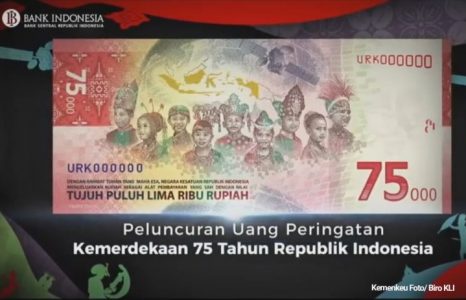 Peringatan HUT RI ke-75 Tahun, Pemerintah Rilis Uang Edisi Khusus Tandai Era Baru