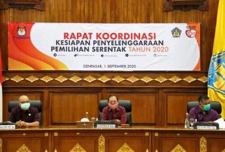 Sukseskan Pilkada Serentak 2020, Gubernur Bali Minta KPU Gandeng Desa Adat dan Taati Protokol Kesehatan