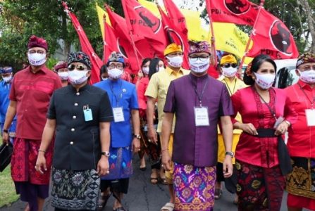 Paslon Giriasa Daftar ke KPU, Polres Badung Bersama Polresta Denpasar Lakukan Pengamanan