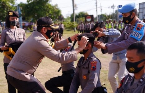 Pengukuhan, Polres Klaten Laksanakan Upacara Pembaretan pada Brigadir Baru Polri