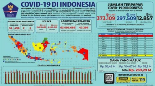 Update RI Per 21 Oktober: Pasien Sembuh Covid-19 Tambah 297.509, Total Kumulatif jadi 82.085 Orang