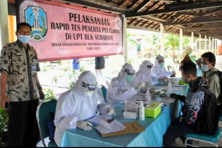 Jalani Rapid Tes, Syarat Utama bagi Peserta Pelatihan di BLK Surabaya