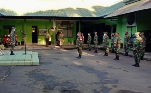 Dandim 1619/Tabanan Terima Korp Raport Anggota, 17 Naik Pangkat dan 1 Purna Tugas
