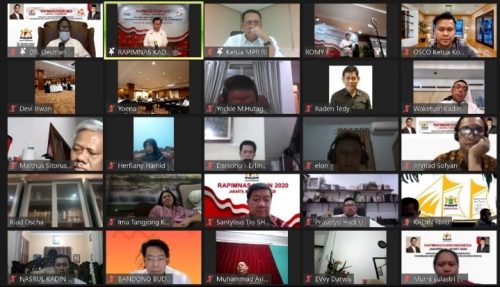 Ketua MPR RI Bambang Soesatyo Resmi Buka Rapimnas Kadin Indonesia Secara Virtual