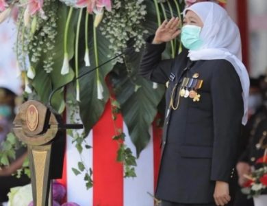 Peringati Hari Jadi ke 75 Provinsi Jatim, Gubernur Khofifah Gelar Upacara Secara Virtual