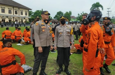 Antisipasi Erupsi Merapi, Polres Klaten Gelar Apel Kontingensi dengan Tim SAR