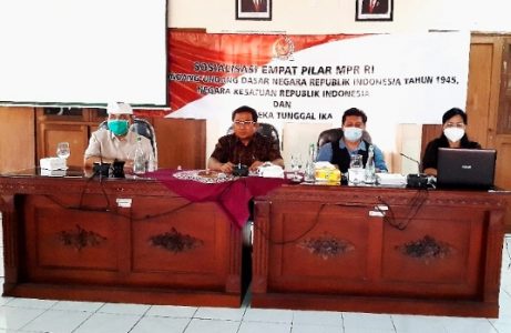 Di Tengah Pandemi Covid-19, 50 Pegawai BPBD Provinsi Bali Ikuti Sosialisasi Empat Pilar MPR RI