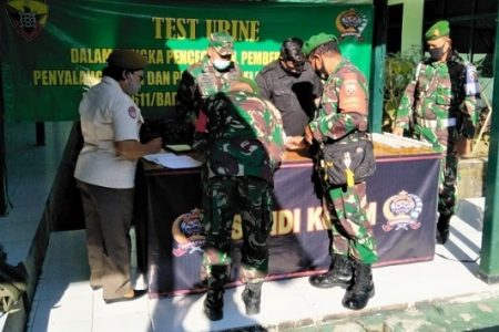 Cegah Bahaya Narkoba, Kodim 1611/Badung gelar test Urine dan Sosialisasi P4GN