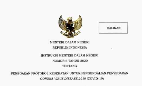 Perkuat Penegakan Prokes, Mendagri Keluarkan Intruksi Nomor 6 Tahun 2020