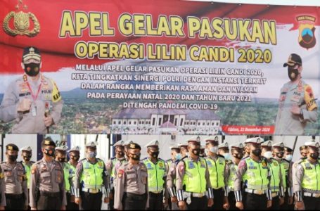 Amankan NATARU, Polres Klaten Gelar Apel Pasukan Ops Lilin Candi 2020