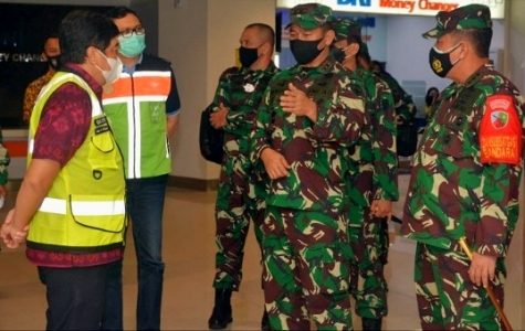 Tiba di Bandara Internasional Ngurah Rai, Pangdam IX/Udayana Tinjau Fasilitas Protokol Kesehatan