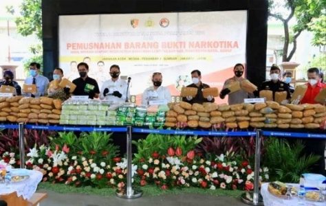 Bareskrim Polri Musnahkan Barang Bukti 290 Kg Ganja, 89 Sabu dan 68.986 Butir Ekstasi Hasil Operasi 3 Bulan