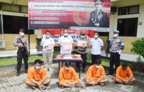 Sat Resnarkoba Polres Tabanan Berhasil Amankan Empat Pelaku Penyalahgunaan Narkoba