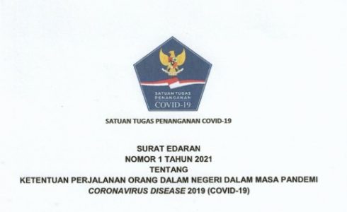 Satgas Penanganan COVID-19 Terbitkan SE Nomor 1/2021 Tentang Ketentuan Perjalanan Dalam Negeri