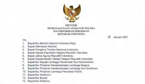 Menteri PANRB Terbitkan Surat Edaran Penegakan Disiplin ASN Di Lingkungan Instansi Pemerintah