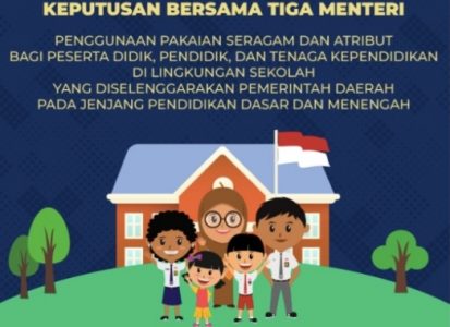 Pemerintah Terbitkan Keputusan Bersama Penggunaan Pakaian Seragam dan Atribut di Lingkungan Sekolah Negeri