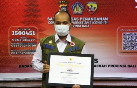 Kali Ketiga, BPBD Provinsi Bali Kembali Terima Penghargaan Penanganan Bencana Terbaik
