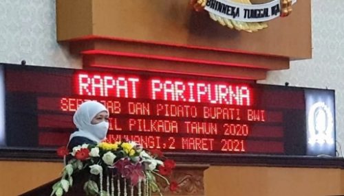 Hadiri Sertijab Bupati dan Wabup, Gubernur Jatim Beri Pujian Atas Prestasi Pemkab Banyuwangi di Banyuwangi