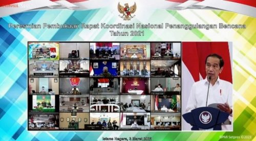 Presiden RI Buka Rakornas Penanggulangan Bencana Tahun 2021
